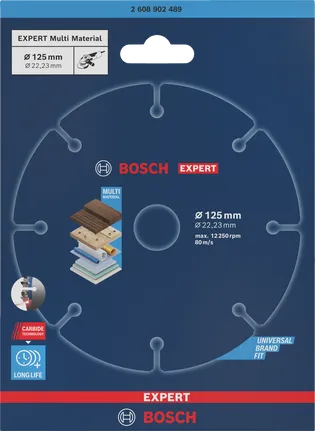Tarcza tnąca z węglików spiekanych Bosch EXPERT Multi Material 125 x 22,23 mm.