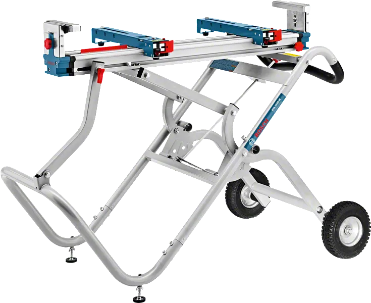 Stojak do piły Bosch GTA 2500 W z wysuwanym stołem roboczym.