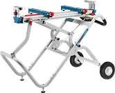Stojak do piły Bosch GTA 2500 W z wysuwanym stołem roboczym.