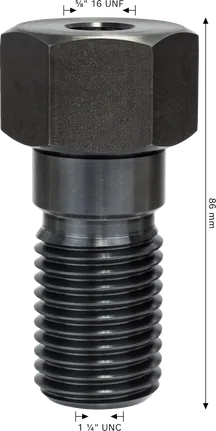 Adapter Bosch do diamentowych koronek wiertniczych 5/8 UNF na 1-1/4 UNC.