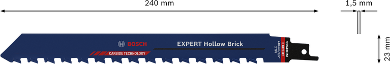 Brzeszczot do piły szablastej Bosch EXPERT Hollow Brick 240 mm.
