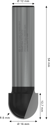 Zestaw wierteł do frezowania Bosch PRO Router Bit Core Box R 8, trzpień 12 mm.