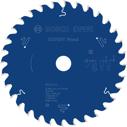 Tarcza piły tarczowej Bosch EXPERT Wood 165 mm T32.