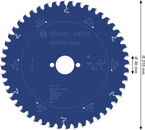 Tarcza pilarska Bosch EXPERT Wood, średnica 210 mm.