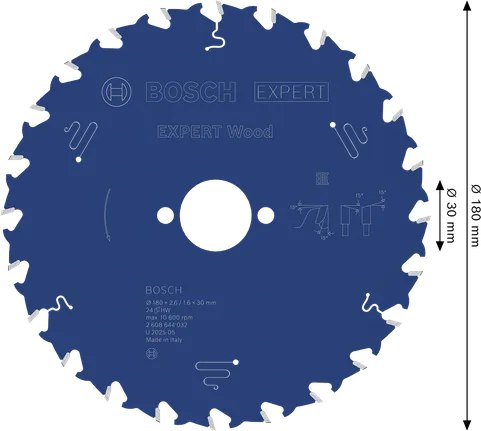 Tarcza piły tarczowej Bosch EXPERT Wood 180 mm T24.