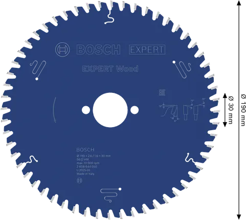 Tarcza tnąca Bosch EXPERT Wood 190 mm do cięcia drewna.