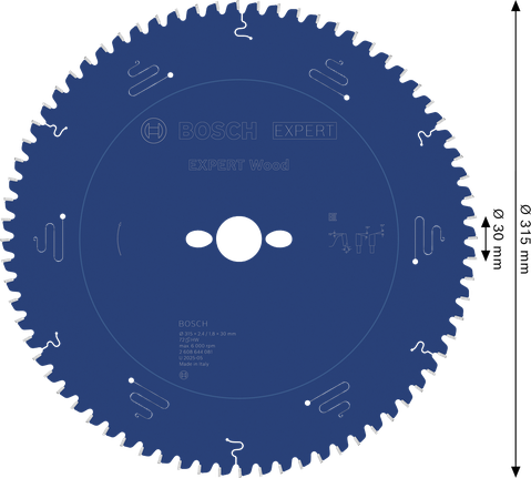 Tarcza piły tarczowej Bosch EXPERT Wood 315 mm, 72 zęby.