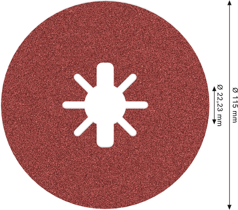 Krążek fibrowy Bosch PRO R780 X-Lock 115 mm, ziarnistość 80.