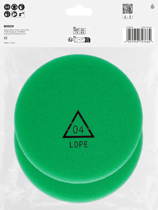 Gąbka polerska Bosch 125 mm, gradacja cięcia 2 sztuki.