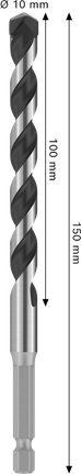 Wiertło sześciokątne Bosch PRO HEX-5 10x100x150 mm.