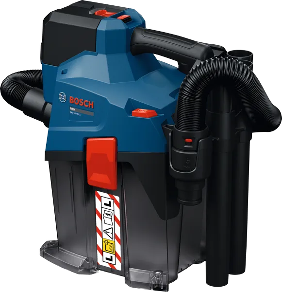 Odkurzacz akumulatorowy Bosch GAS18V-6LS z wężem.