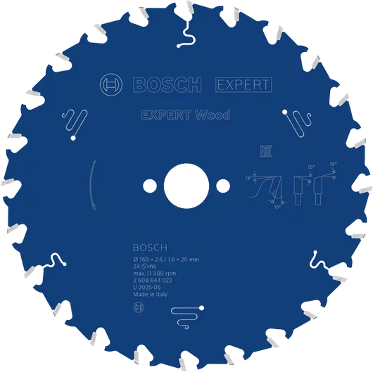 Tarcza piły tarczowej Bosch EXPERT Wood, 165 mm T24.