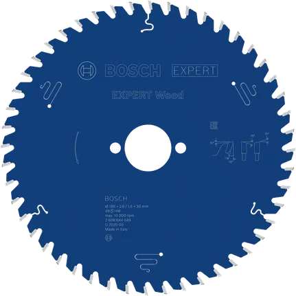 Tarcza piły tarczowej Bosch EXPERT Wood o średnicy 190 mm.