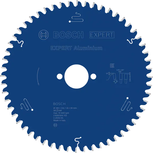 Tarcza tnąca aluminiowa Bosch EXPERT, 190 mm.