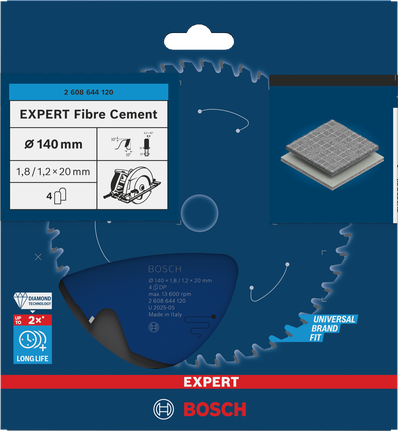 Tarcza piły tarczowej Bosch EXPERT do włóknocementu 140 mm.