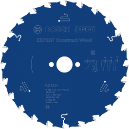 Tarcza piły tarczowej Bosch EXPERT Construct Wood, 160 mm T24.