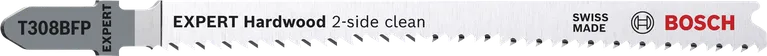 Brzeszczot do wyrzynarki Bosch EXPERT Hardwood, dwustronnie czyszczący T308BFP.