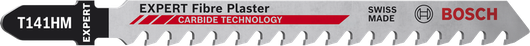 Brzeszczot do wyrzynarki Bosch EXPERT Fiber Plaster T141HM z zębami z węglików spiekanych.
