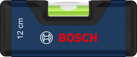 Poziomnica puszkowa Bosch 12 cm z libellą poziomą.