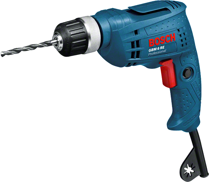 Wiertarka elektryczna Bosch GBM 6 RE z ergonomicznym uchwytem.