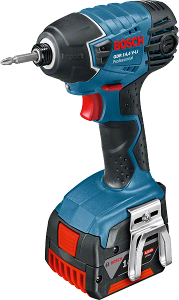 Aparafusadora de impacto sem fio Bosch GDR 14,4 V-LI com um binário de 150 Nm.