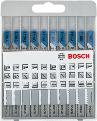 Conjunto de 10 lâminas de serra tico-tico Bosch Basic for Metal.