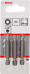 Conjunto de bits de chave de fendas quadrada Bosch R2 de 49 mm (1/4 de polegada).