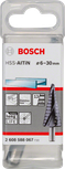 Broca escalonada Bosch HSS-AlTiN de 6 a 30 mm para aço inoxidável.