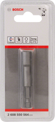 Adaptador de tomada Bosch de 3/8 de polegada de longa duração.