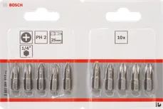 Jogo de bits de chave de fendas Bosch PH2 Extra Duros 25mm.