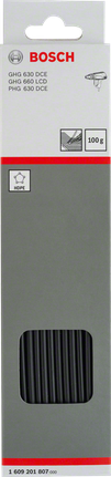 Vareta de soldar plástica Bosch de 4 mm em HDPE, embalagem de 100 g.
