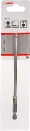 Ponta de chave de fendas Bosch PH2 de 146 mm para carregador MA 55.