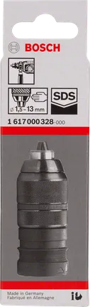 Mandril de perfuração Bosch SDS 1,5–13 mm.