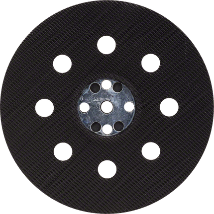 Lixa macia Bosch de 115 mm com 8 furos.