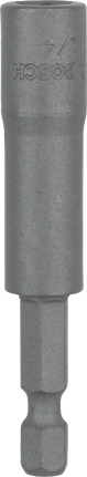 Casquilho para porcas Bosch com haste sextavada de 1/4 de polegada (65 mm).