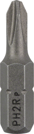Ponta de chave de fendas Bosch Extra Hard PH2R de 25 mm.