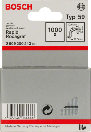Agrafos Bosch Tipo 59 14mm 1000×.