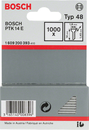 Pacote de pregos Bosch Tipo 48 1.000x.