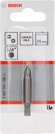 Ponta de chave de fendas Bosch PH2 de 45 mm para ferramentas elétricas.