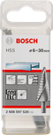 Broca escalonada Bosch HSS de 6 a 30 mm para perfuração de metal.