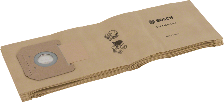 Saco de filtro de papel Bosch para extração de pó.