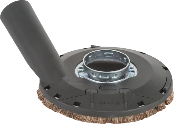 Guia de corte Bosch com saída para extração de pó, anel de escova.