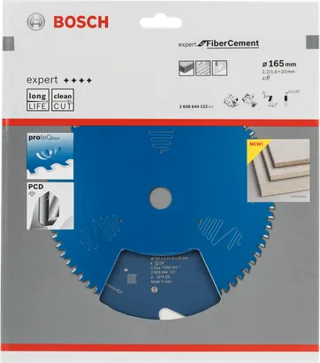Lâmina de serra circular Bosch Expert para fibrocimento de 165 mm.