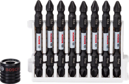 Conjunto de 9 pontas para chave de fendas Bosch Impact Control.