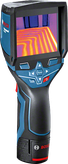 A câmara termográfica Bosch GTC 400 C deteta padrões de calor.