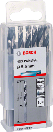 Brocas Bosch HSS PointTeQ 5,5 mm.