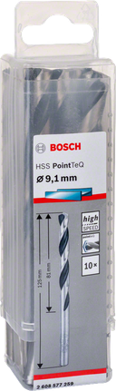 Brocas Bosch HSS PointTeQ 9,1 mm.