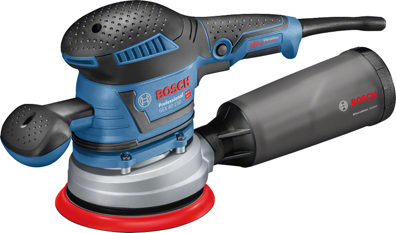 Lixadora orbital aleatória Bosch GEX 40-150 com coletor de pó.
