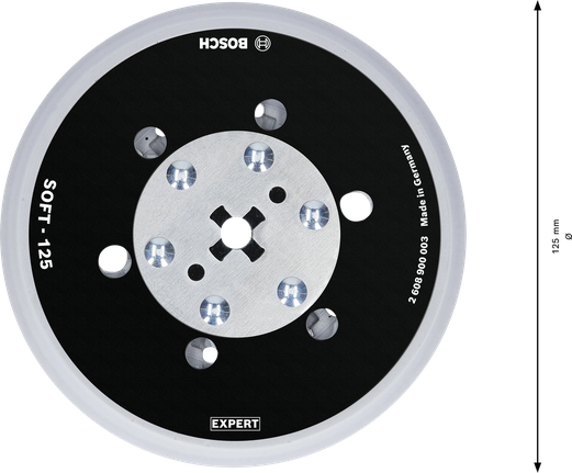 Disco de lixa multifuros Bosch EXPERT 125 mm macio.