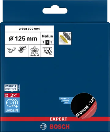 Disco de lixa multifuros universal Bosch EXPERT de 125 mm (médio).
